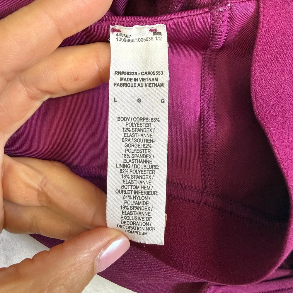 Nike Air Dri-FIT Sports Bra Womens Large Sangria Purple DM0643-610